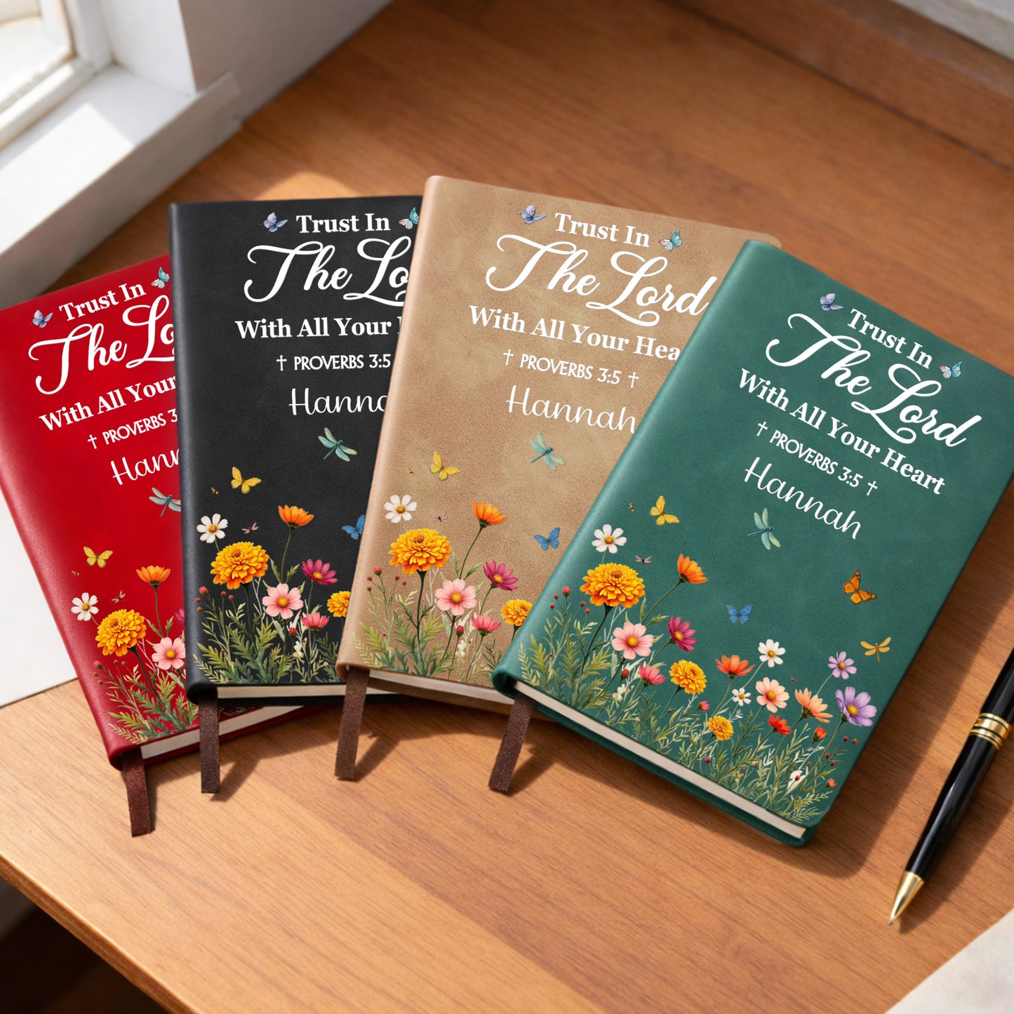 Trust In The Lord With All Your Heart, Flowers And Butterflies