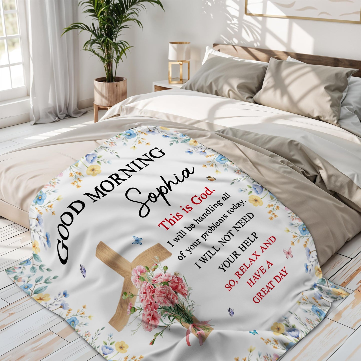 Good Morning, This Is God, Cross and Flowers