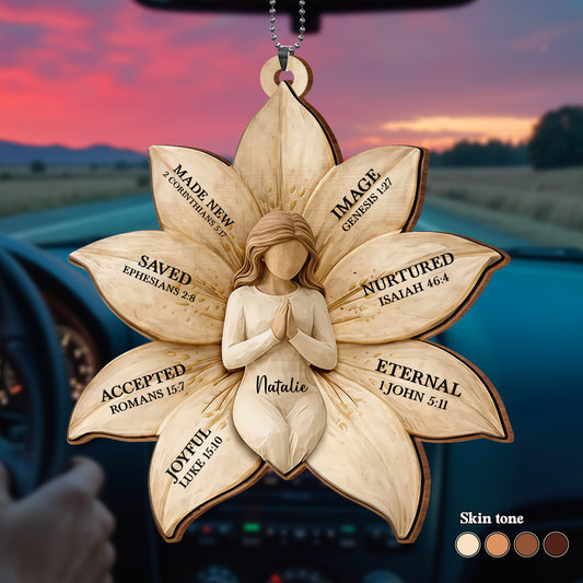 Made New, Saved, Joyful Angel Wood Ornament