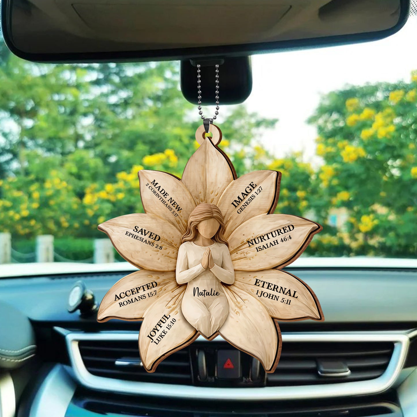 Made New, Saved, Joyful Angel Wood Ornament