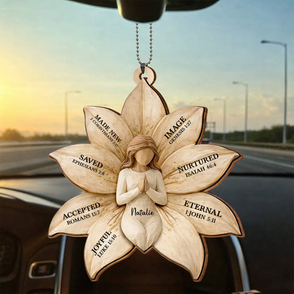 Made New, Saved, Joyful Angel Wood Ornament