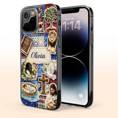 Holy Bible Cross And Jesus Religious Patchwork Design