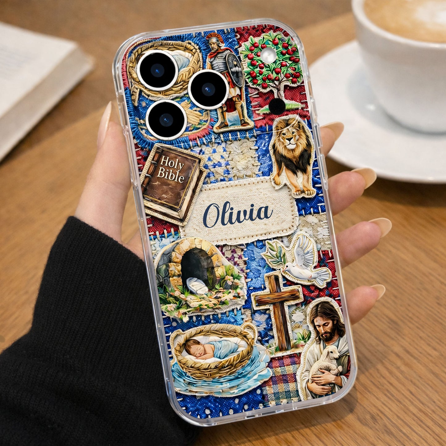 Holy Bible Cross And Jesus Religious Patchwork Design