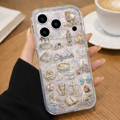 Divine Journey Through Faith With Holy Bible And Sacred Symbols