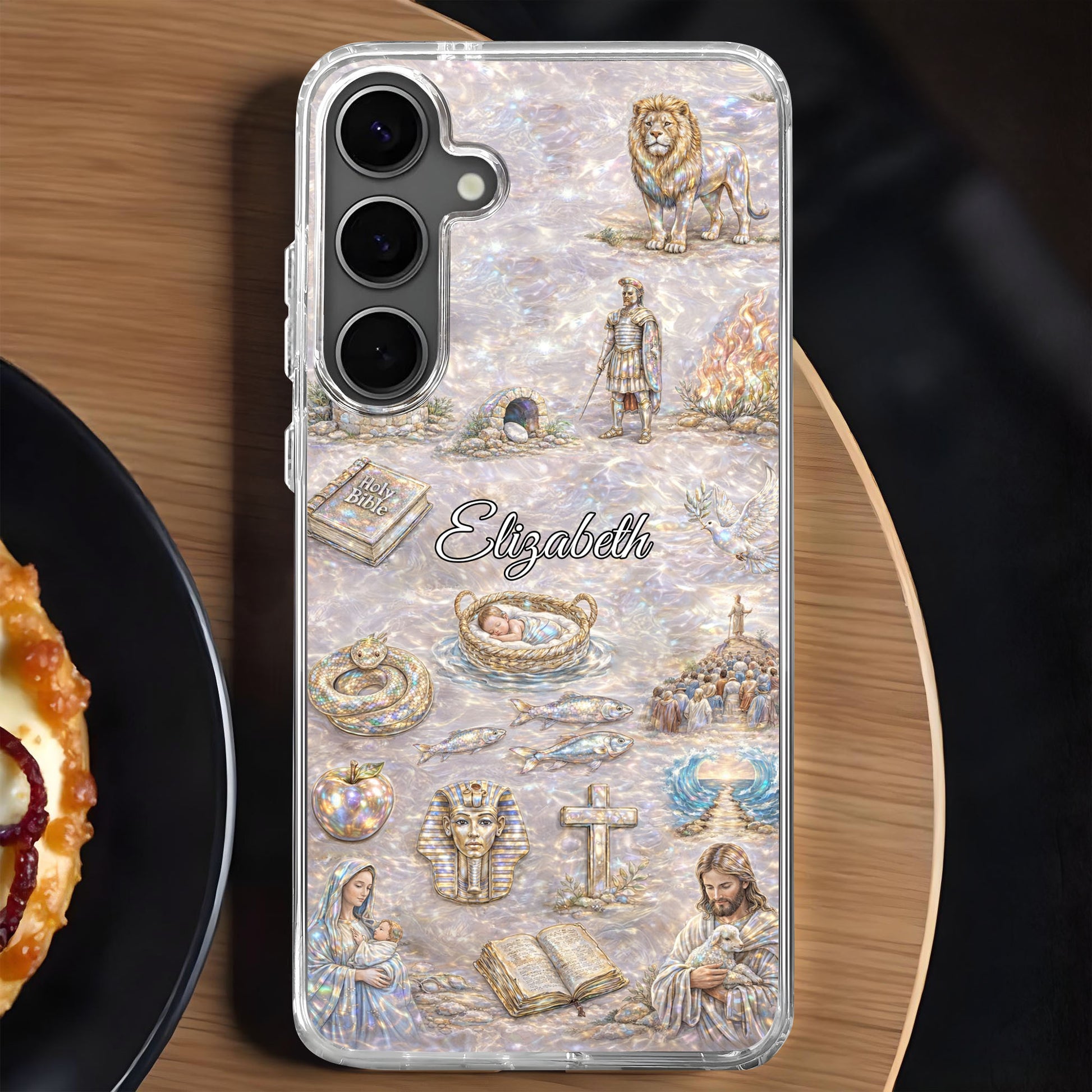 Divine Journey Through Faith With Holy Bible And Sacred Symbols