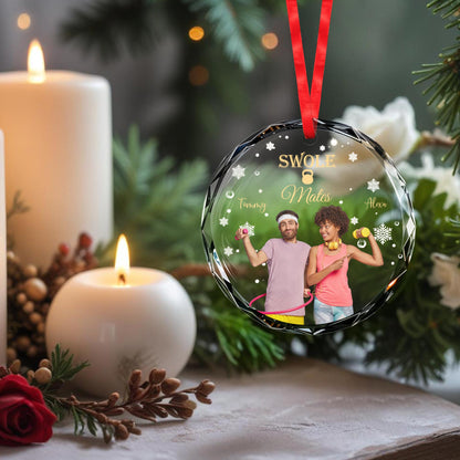 Swole Mates Celebrating Fitness and Friendship Ornament
