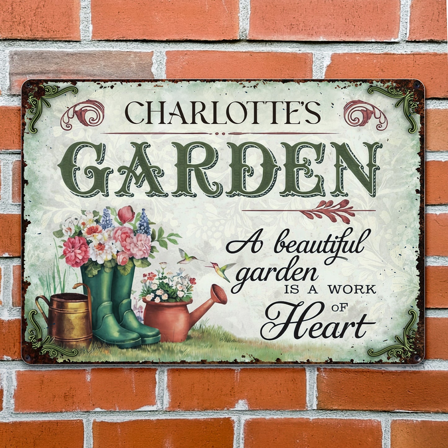 A Beautiful Garden Is A Work Of Heart, Flowers And Garden Boots