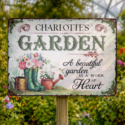 A Beautiful Garden Is A Work Of Heart, Flowers And Garden Boots