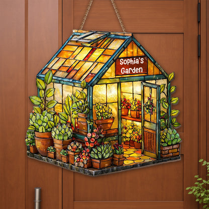 Vibrant Greenhouse Oasis With Succulents And Flowers