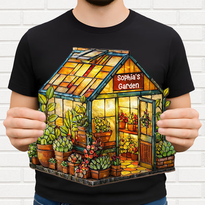 Vibrant Greenhouse Oasis With Succulents And Flowers