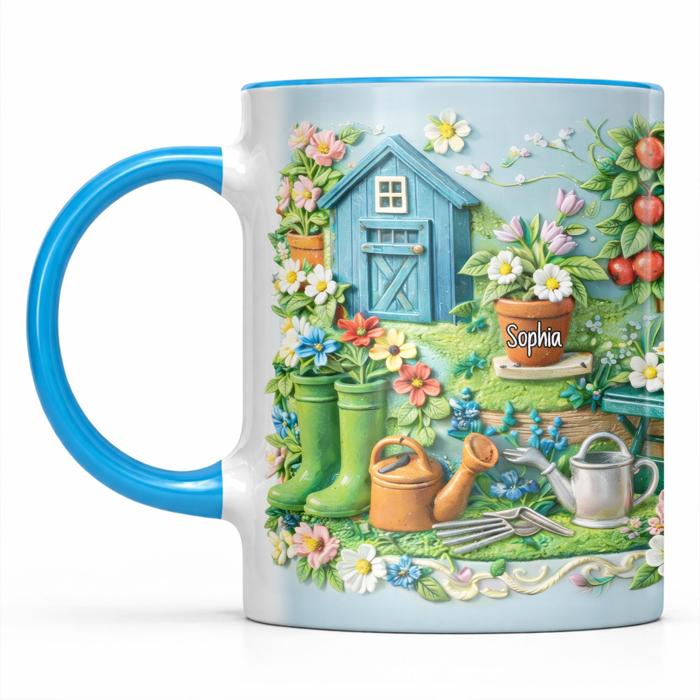 Charm Of A Cozy Garden Retreat With Flowers And Gardening Tools