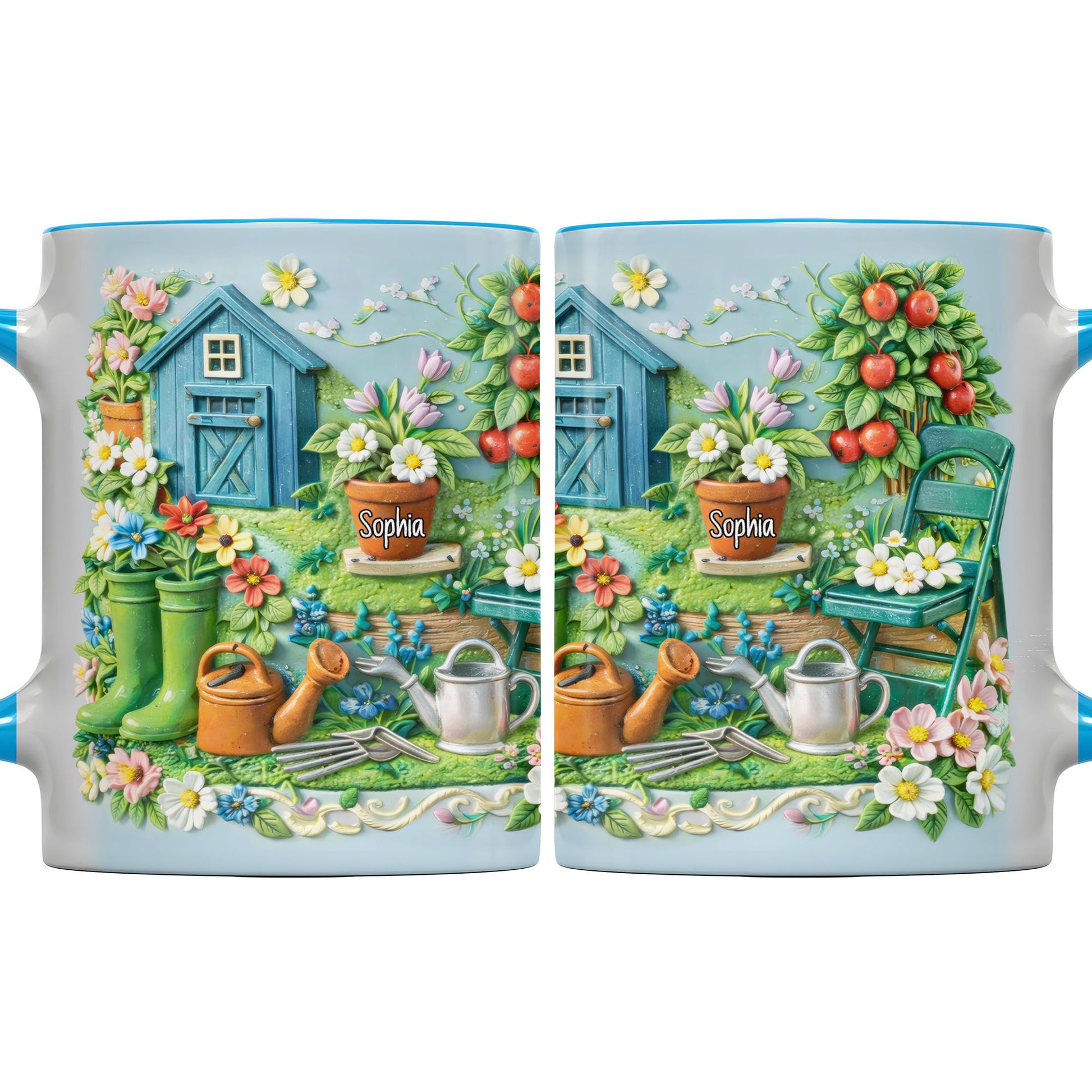 Charm Of A Cozy Garden Retreat With Flowers And Gardening Tools