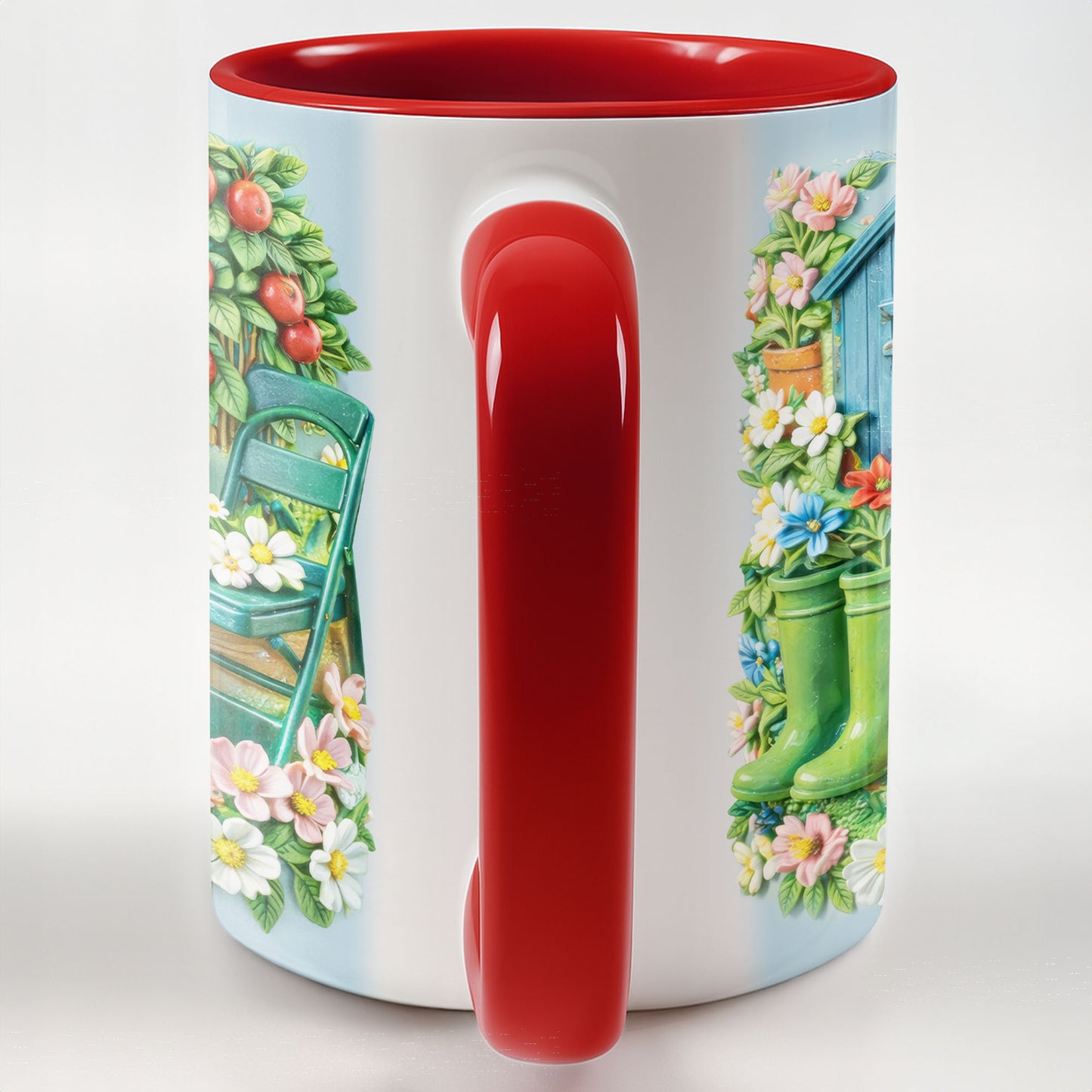 Charm Of A Cozy Garden Retreat With Flowers And Gardening Tools