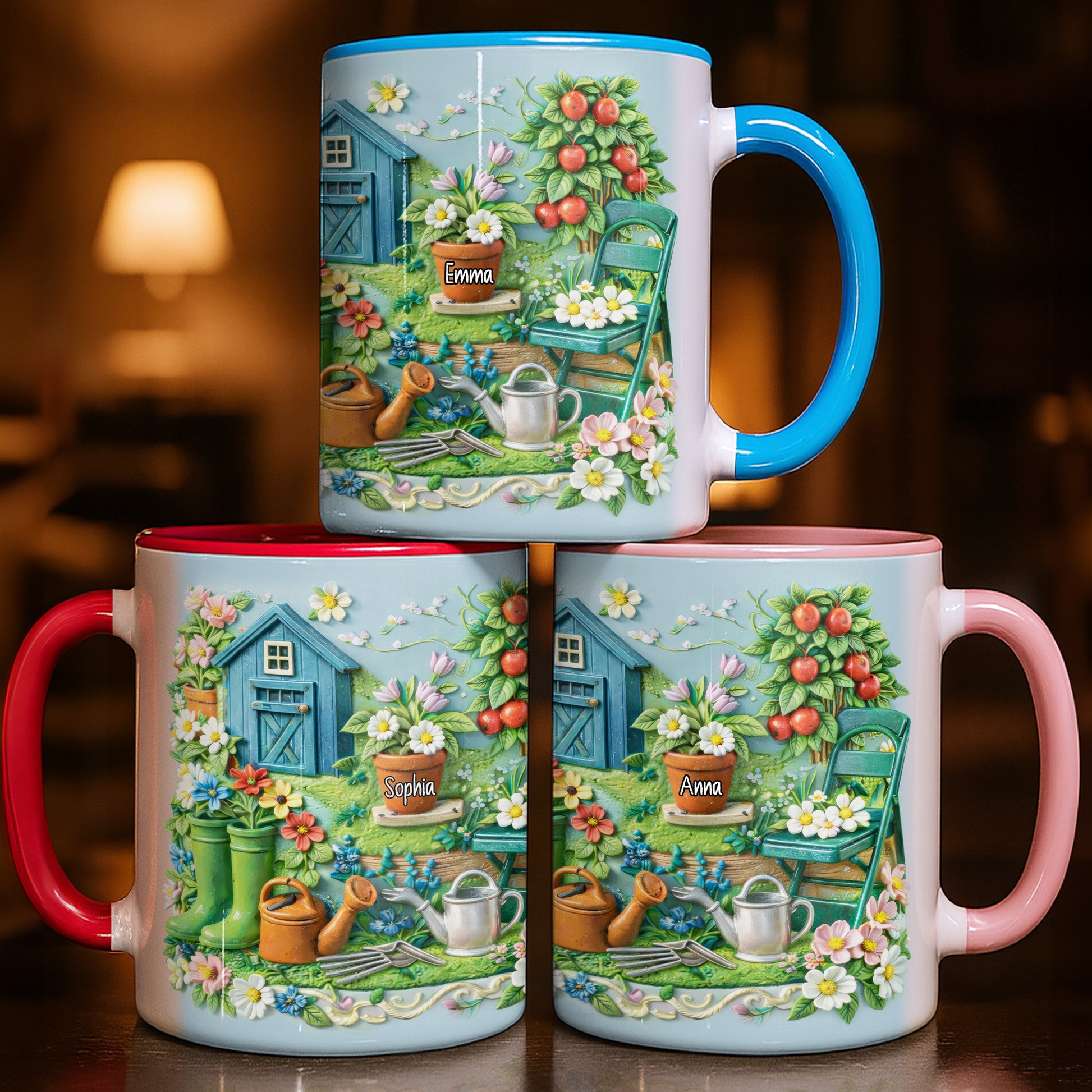 Charm Of A Cozy Garden Retreat With Flowers And Gardening Tools