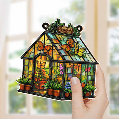 Brighten Your Windows With Colorful Butterflies And Flowers - Personalized Custom Suncatcher - GAR028_CSUN