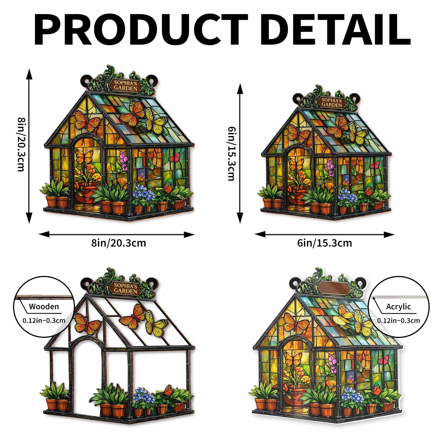 Brighten Your Windows With Colorful Butterflies And Flowers - Personalized Custom Suncatcher - GAR028_CSUN