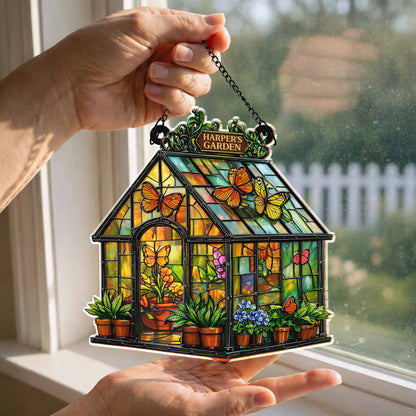 Brighten Your Windows With Colorful Butterflies And Flowers - Personalized Custom Suncatcher - GAR028_CSUN
