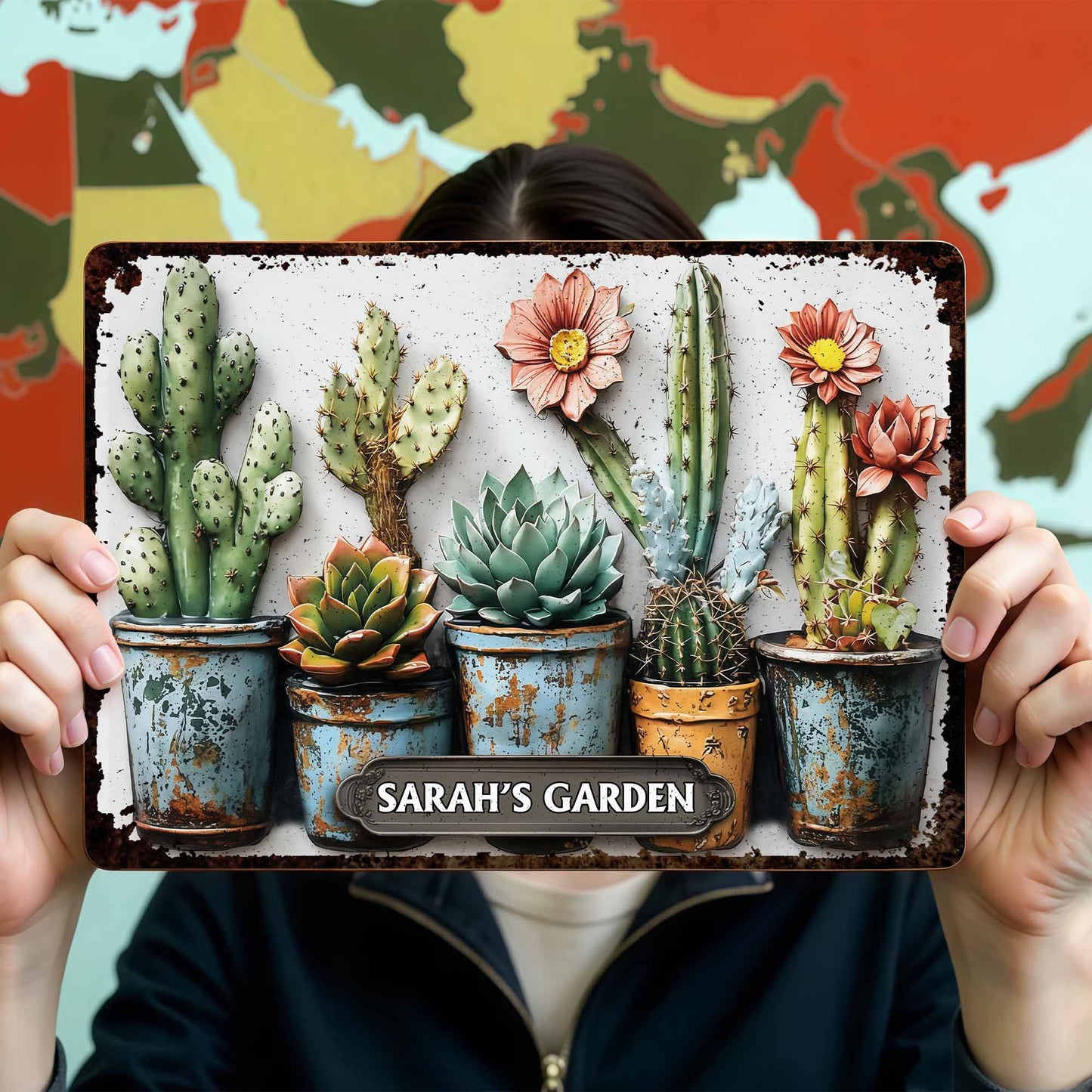 My Garden with Cactus and Flowers