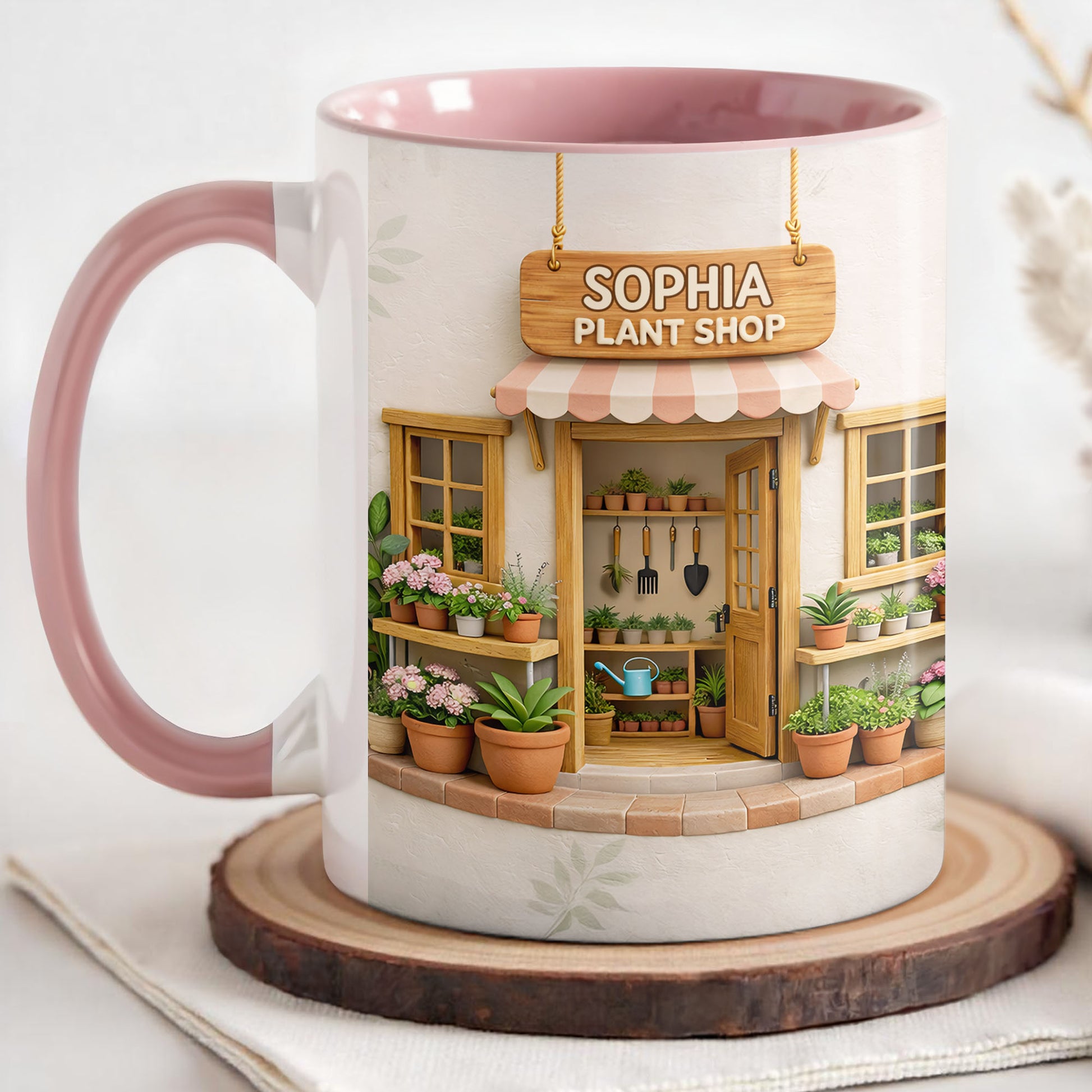 My Plant Shop With Potted Flowers And Gardening Tools