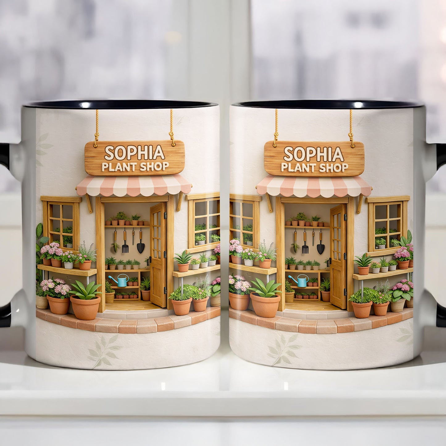 My Plant Shop With Potted Flowers And Gardening Tools