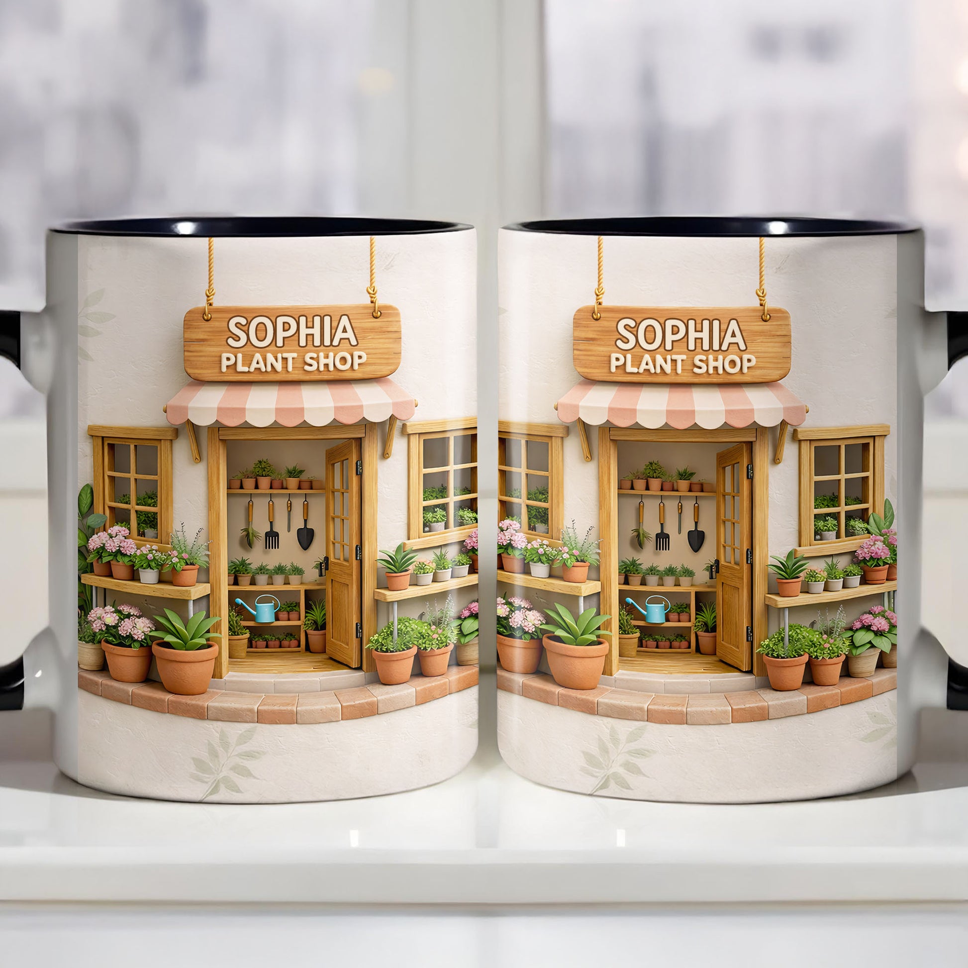 My Plant Shop With Potted Flowers And Gardening Tools