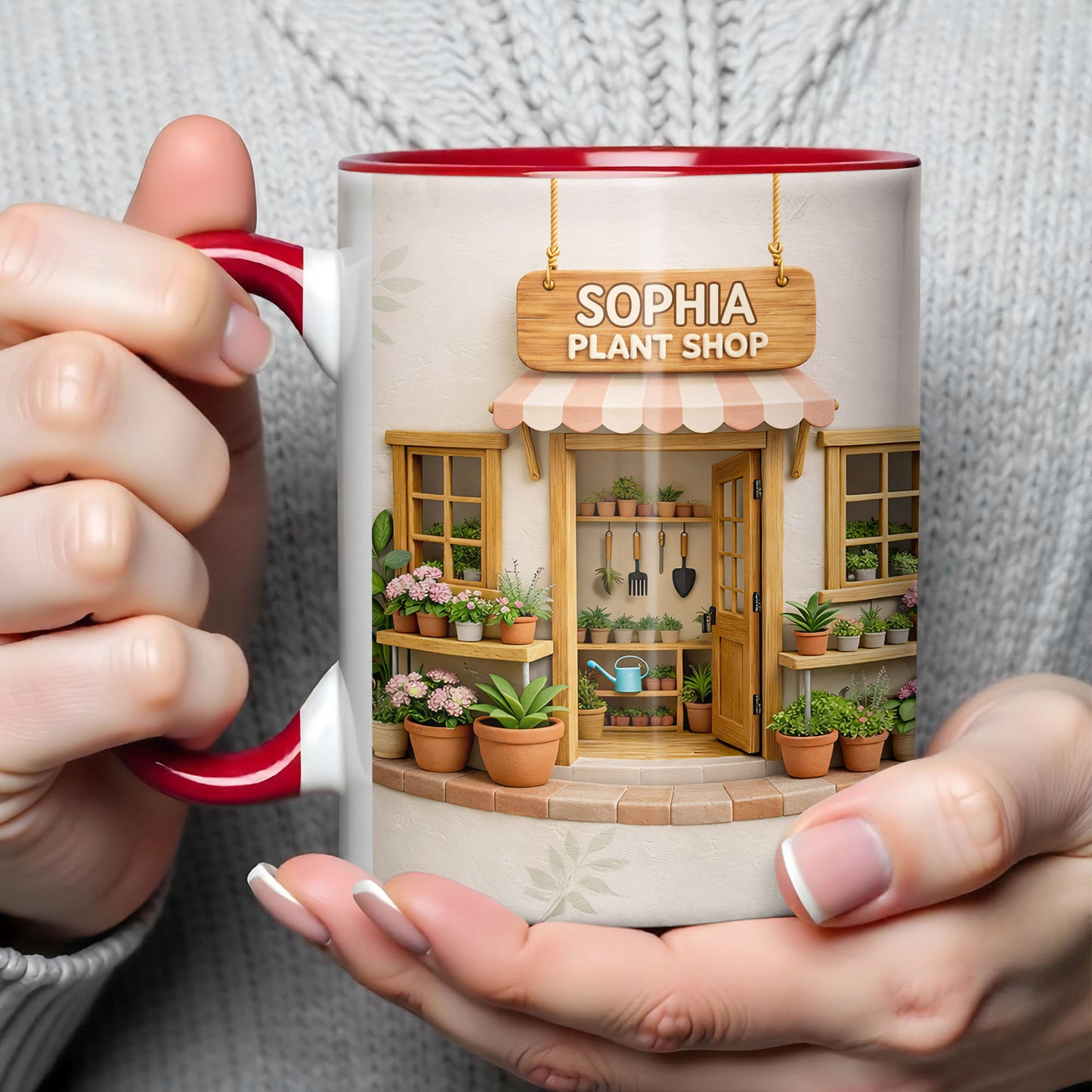 My Plant Shop With Potted Flowers And Gardening Tools