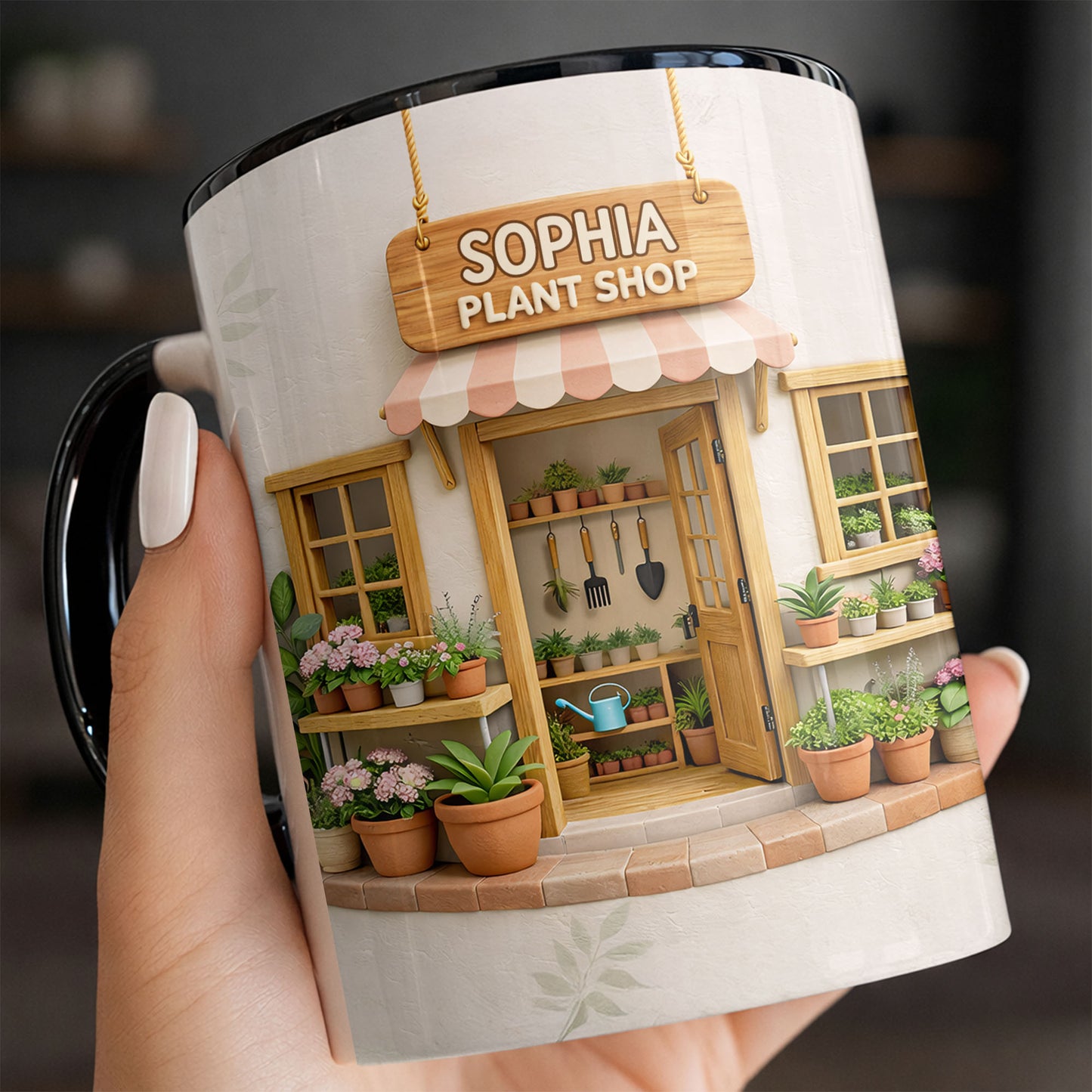 My Plant Shop With Potted Flowers And Gardening Tools