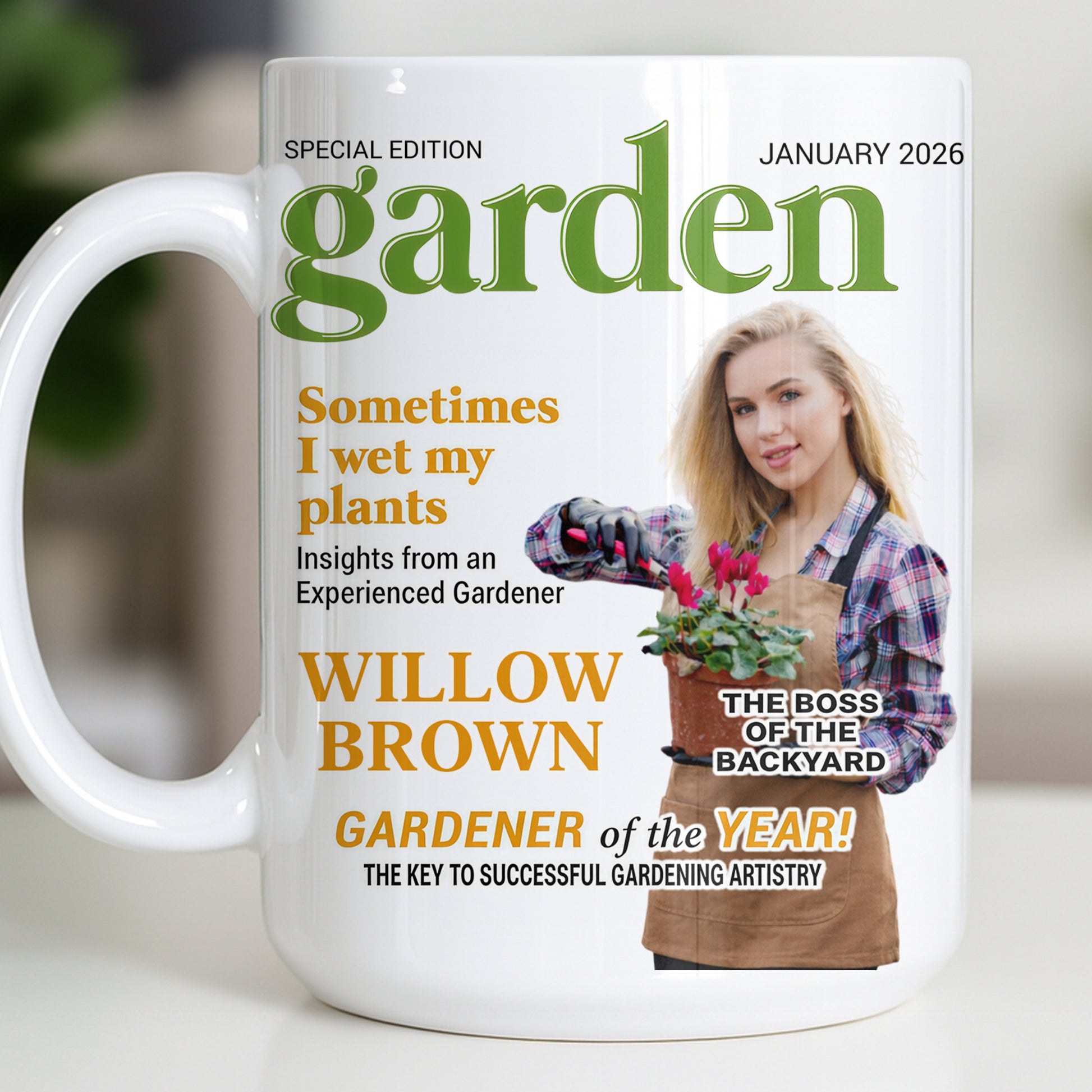 Sometimes I Wet My Plants Special Edition Garden Magazine Cover Gardener Woman