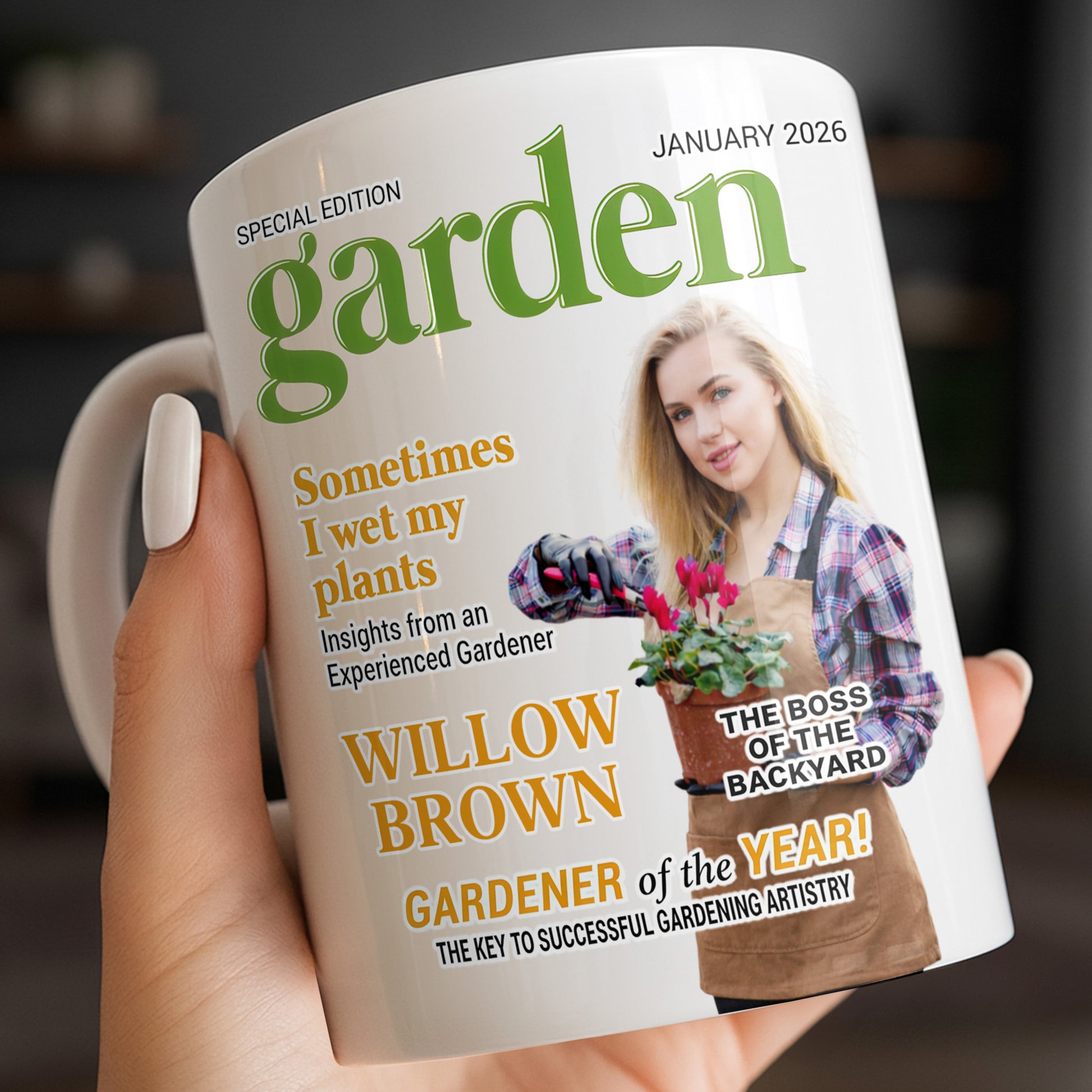 Sometimes I Wet My Plants Special Edition Garden Magazine Cover Gardener Woman