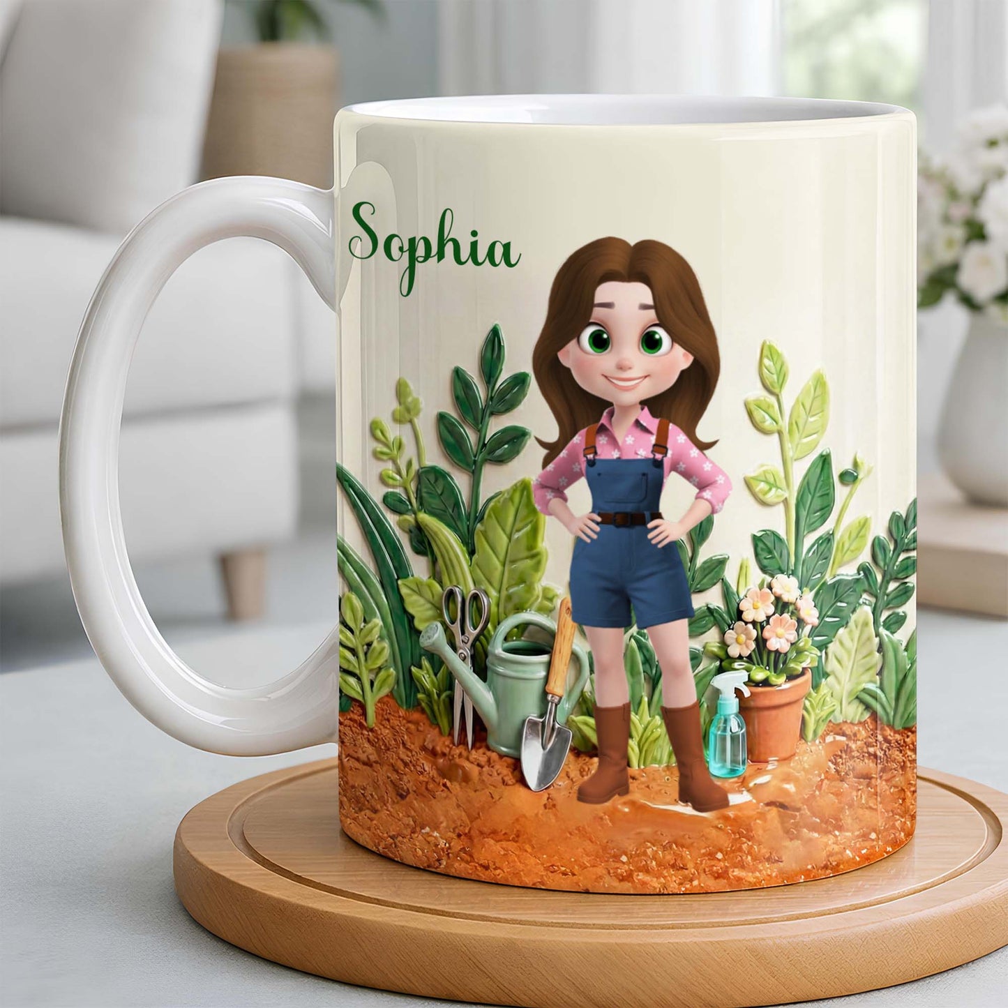 Growing Together With Love And Care Gardening Girl And Plants