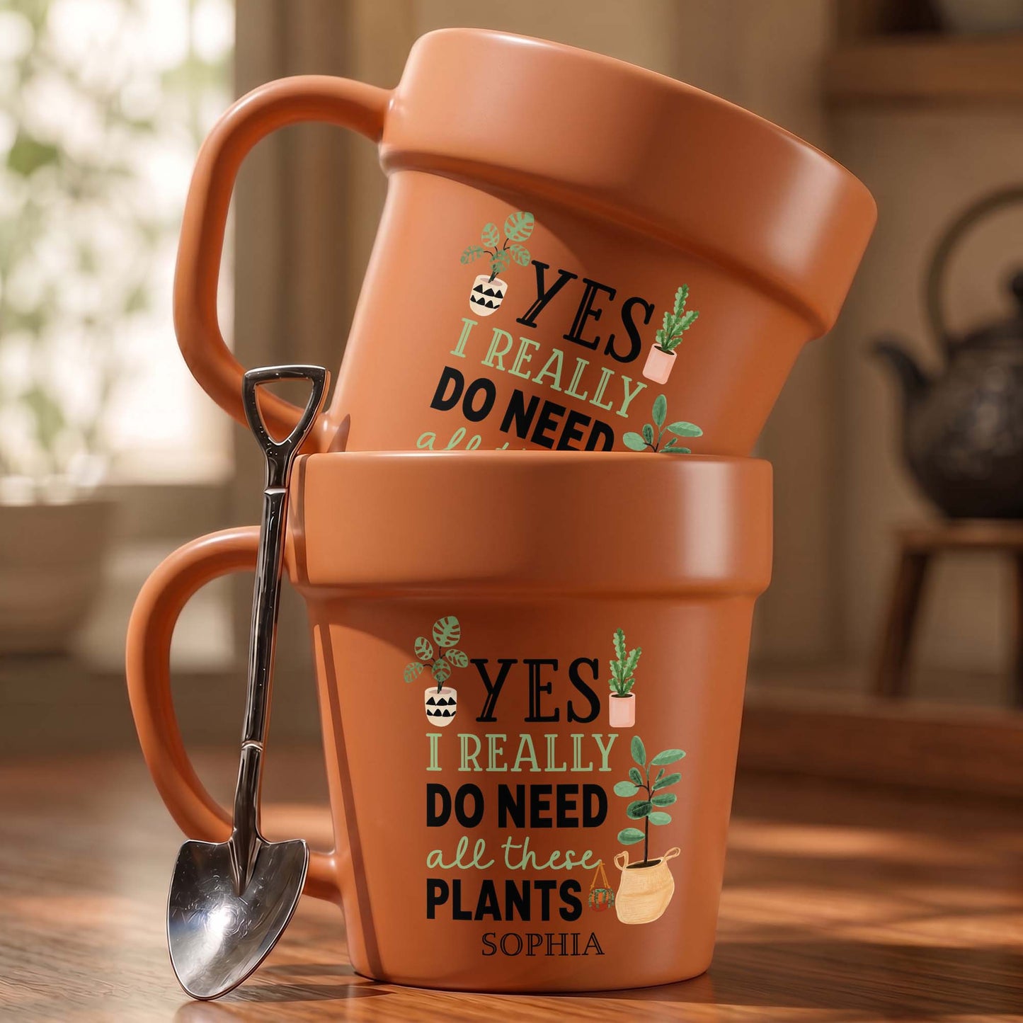 Yes I Really Do Need All These Plants Garden Mug - Personalized Plant Pot Ceramic Mug - GAR096_PLACEM