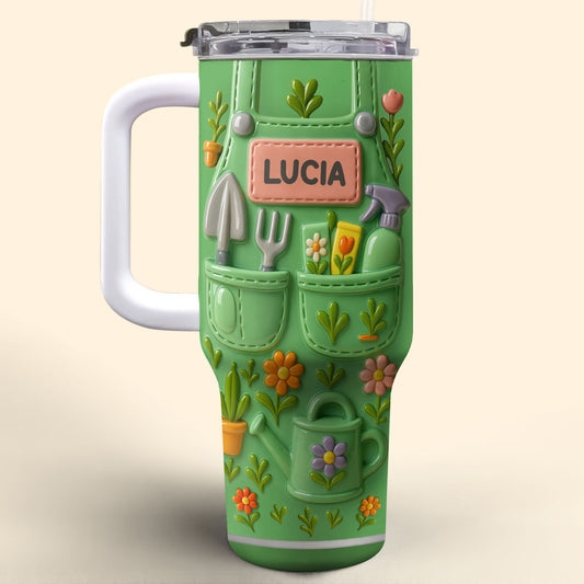 To Lucia, Gardening Tools and Flowers