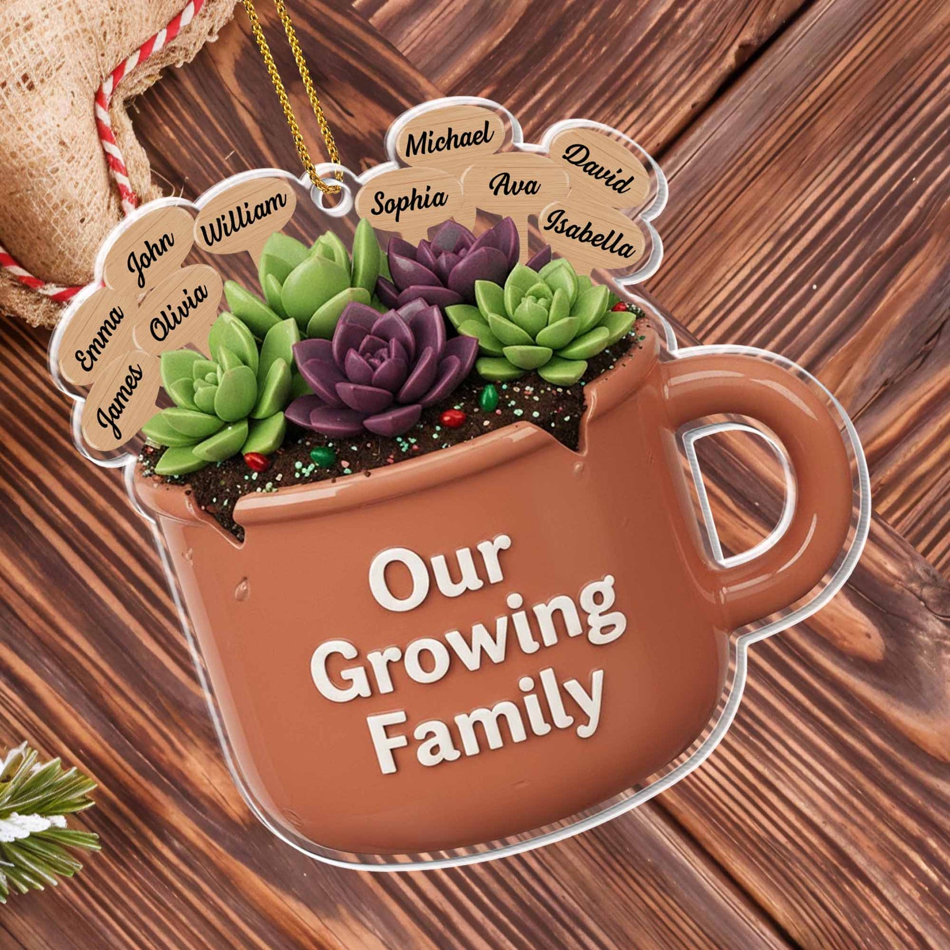 Our Growing Family Succulent Coffee Mug