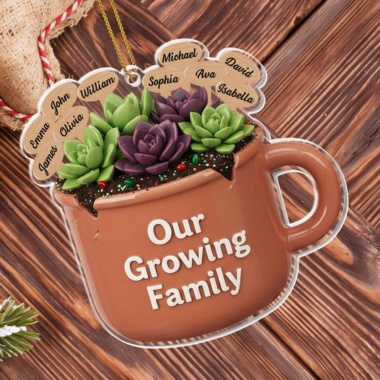 Our Growing Family Succulent Coffee Mug