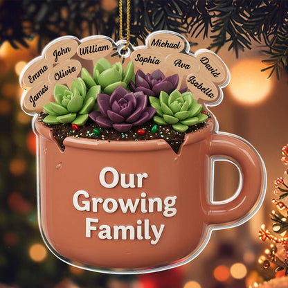 Our Growing Family Succulent Coffee Mug