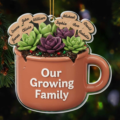 Our Growing Family Succulent Coffee Mug