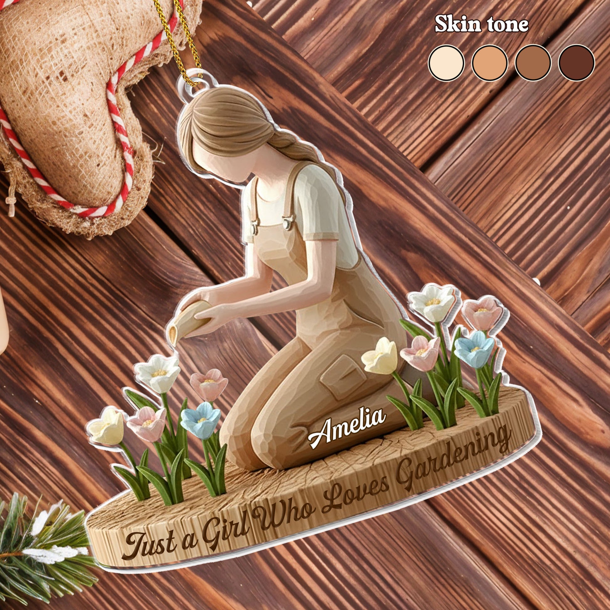 Just A Girl Who Loves Gardening With Flowers