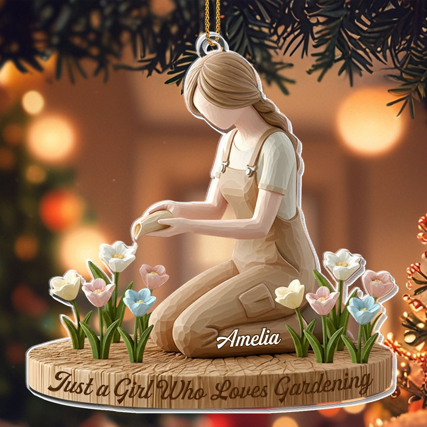 Just A Girl Who Loves Gardening With Flowers