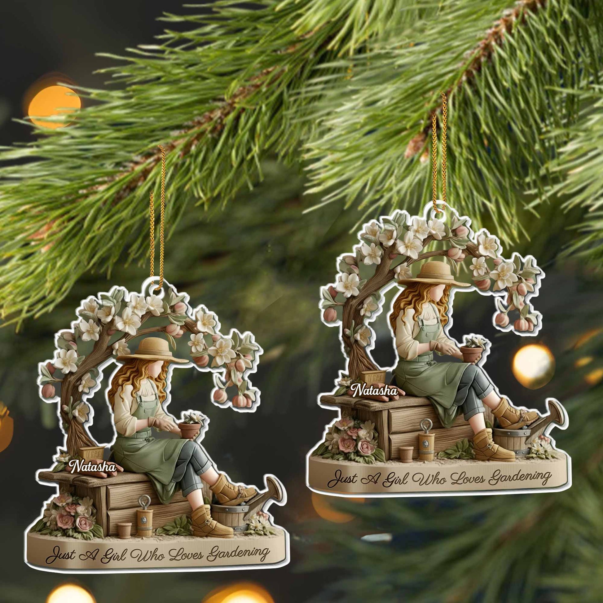 Just A Girl Who Loves Gardening, Tree And Flowers