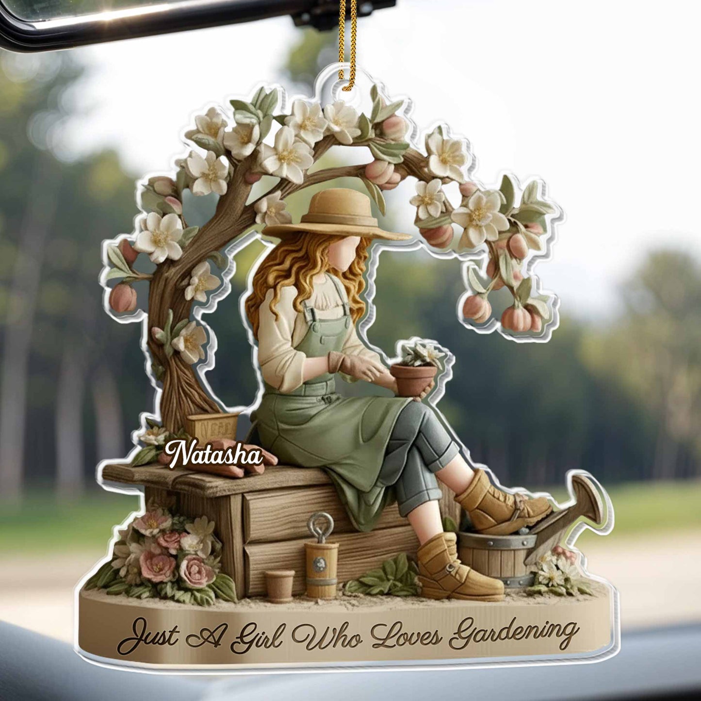 Just A Girl Who Loves Gardening, Tree And Flowers