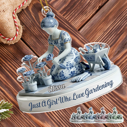 Just A Girl Who Loves Gardening, Flowers And Gardening Tools