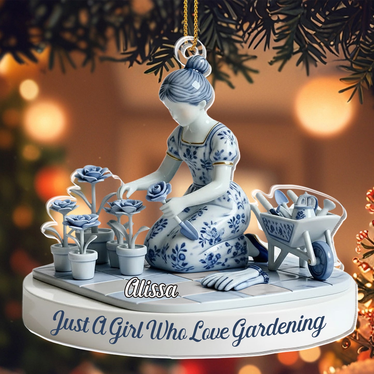 Just A Girl Who Loves Gardening, Flowers And Gardening Tools