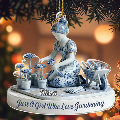 Just A Girl Who Loves Gardening, Flowers And Gardening Tools