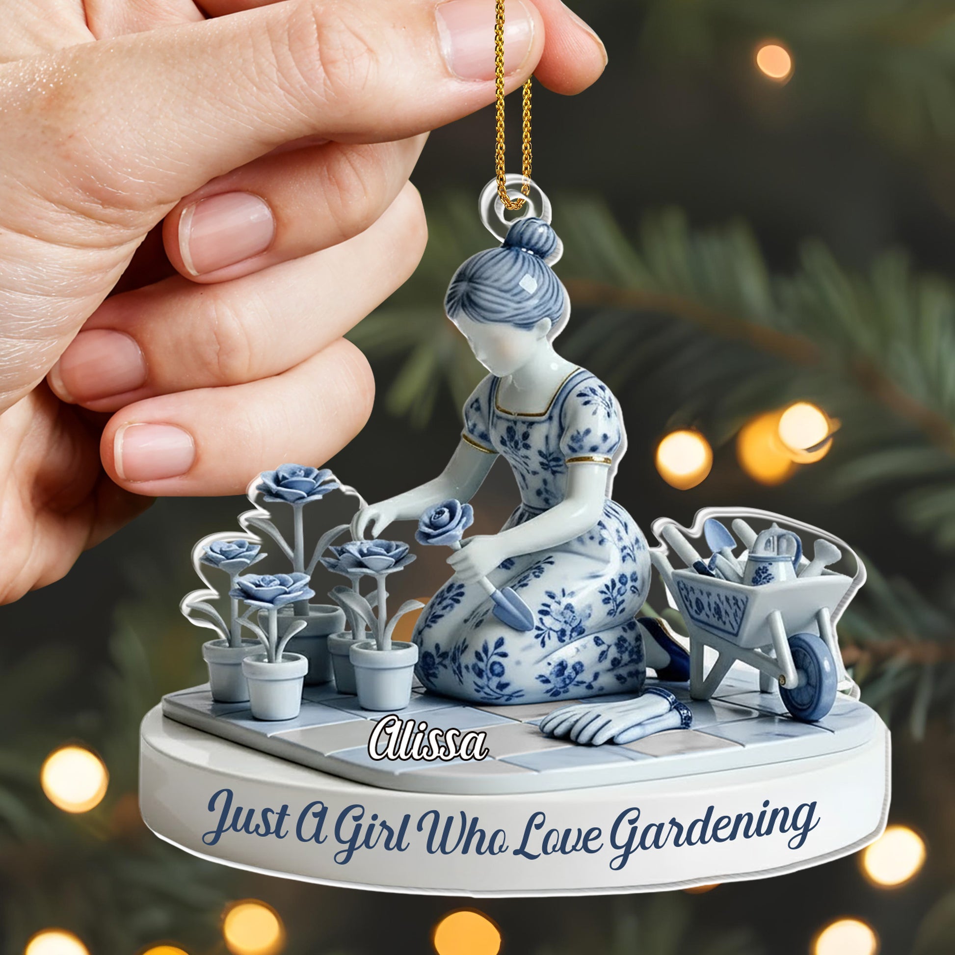 Just A Girl Who Loves Gardening, Flowers And Gardening Tools