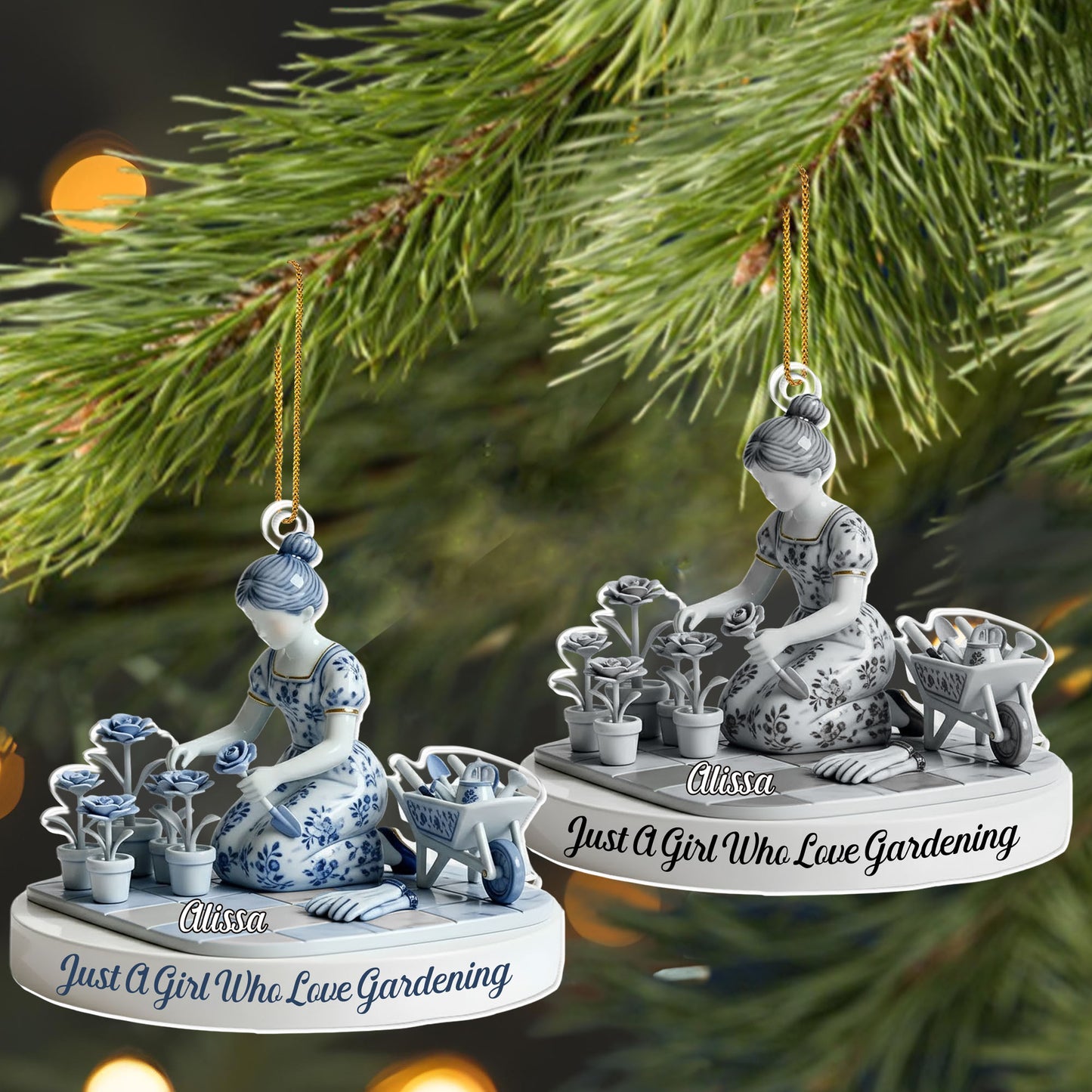 Just A Girl Who Loves Gardening, Flowers And Gardening Tools