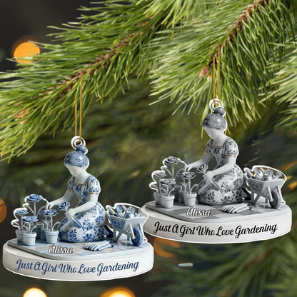 Just A Girl Who Loves Gardening, Flowers And Gardening Tools