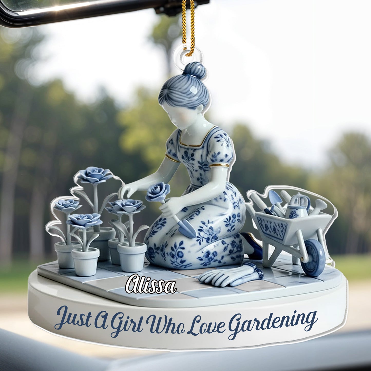 Just A Girl Who Loves Gardening, Flowers And Gardening Tools