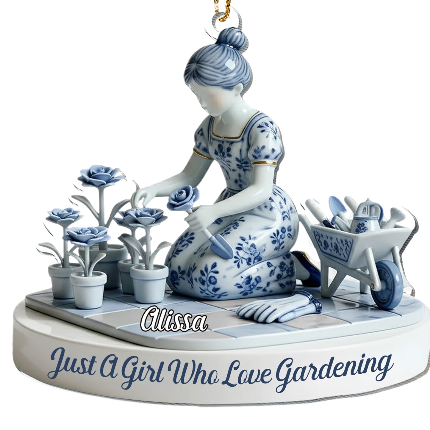 Just A Girl Who Loves Gardening, Flowers And Gardening Tools