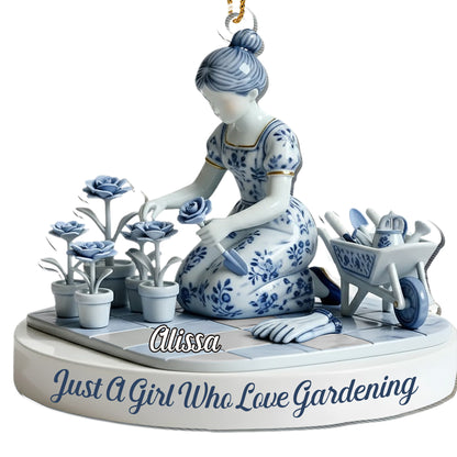 Just A Girl Who Loves Gardening, Flowers And Gardening Tools