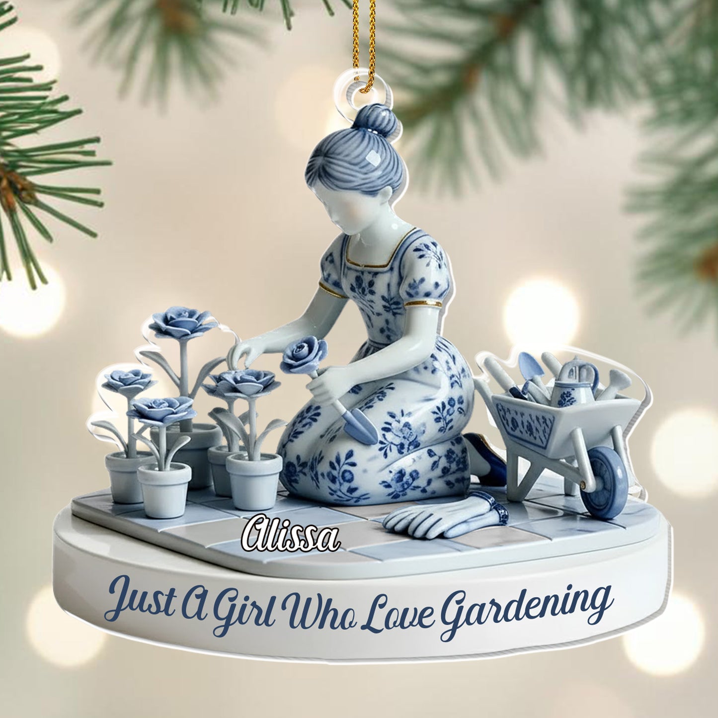 Just A Girl Who Loves Gardening, Flowers And Gardening Tools